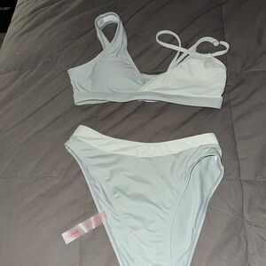Romwe pale green 2 piece bikini, size S, NWOT